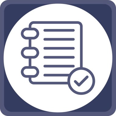 kontrol listesi simgesi, vektör illüstrasyonu