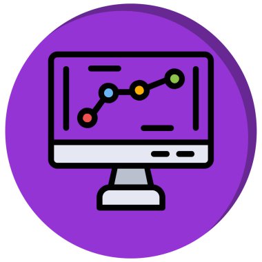 iş analizi ikon vektör illüstrasyonu