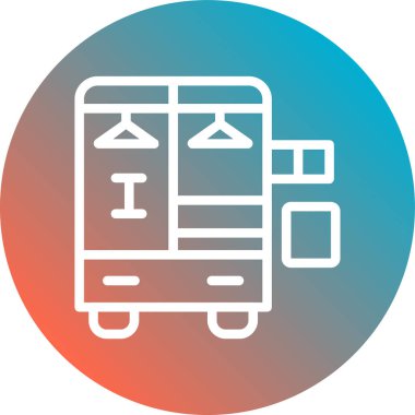 Teslimat kamyonu simgesinin vektör çizimi