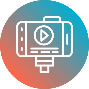 Modern kamera simgesinin vektör illüstrasyonu