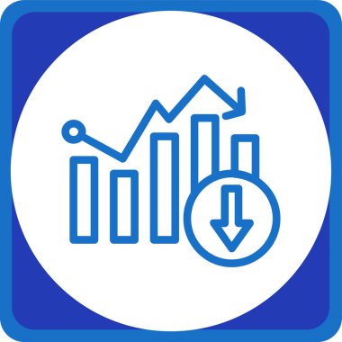 bar çizelgesi sunumu düz yuvarlanmış vektör simgesi