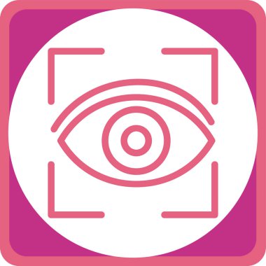 Göz. Web simgesi basit illüstrasyon