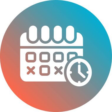 Saat simgesi vektör illüstrasyonu