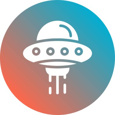 uzaylı düz yuvarlak vektör simgesi