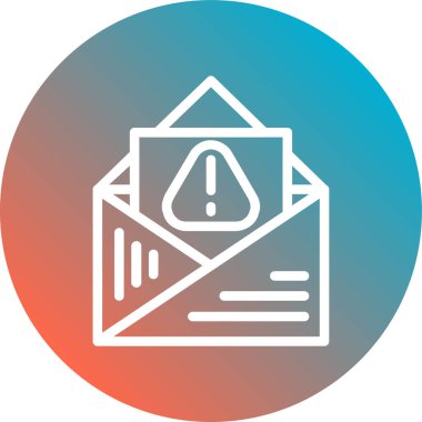 Zarf simgesinin vektör illüstrasyonu