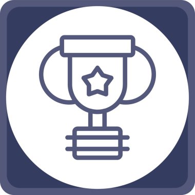 Kupa. Web simgesi basit illüstrasyon