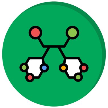 ağ simgesi, web ağının basit illüstrasyonu