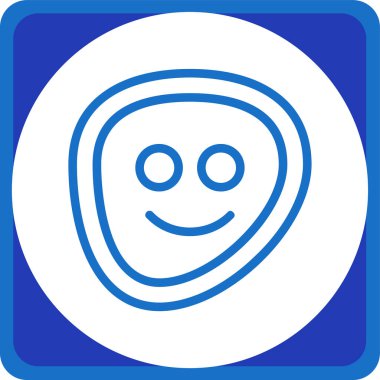 Moda tarzında izole edilmiş mutlu gülen simge