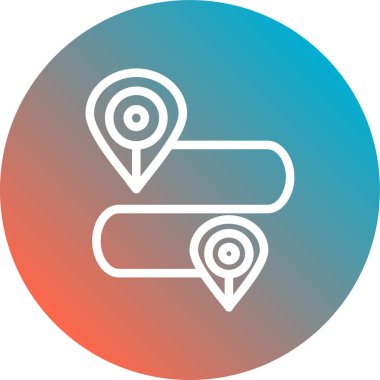 eşsiz konum vektör çizgisi simgesi