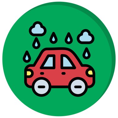 araba simgesi vektör illüstrasyonu