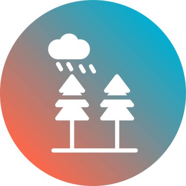 Bir ağaç simgesinin vektör illüstrasyonu