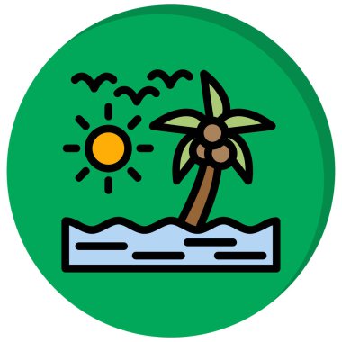 Yaz tatili illüstrasyon vektör