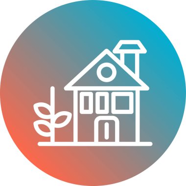 Ev. Web simgesi basit illüstrasyon