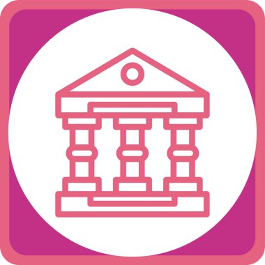 Bina. Web simgesi basit illüstrasyon