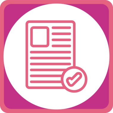 kontrol listesi simgesi, modern basit illüstrasyon