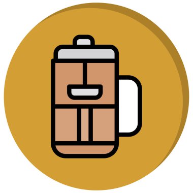 içecek içecek ikonu doldurulmuş - taslak biçiminde