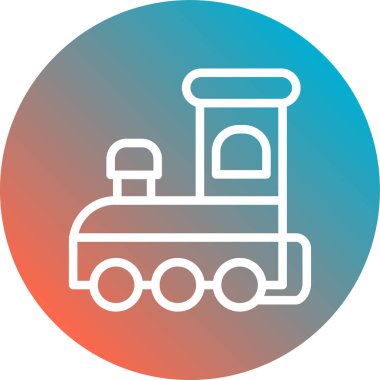 Tren simgesinin vektör illüstrasyonu