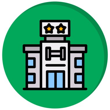 Bina. Web simgesi basit illüstrasyon