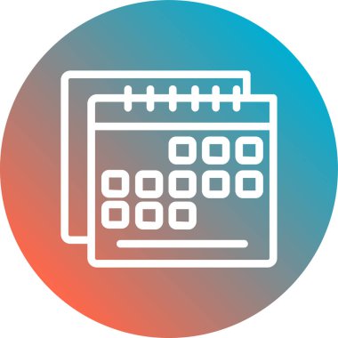 Takvim Simgesi Soyut Arka Gruplamada İzole Edildi