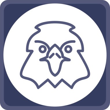 Baykuş. Web simgesi basit illüstrasyon