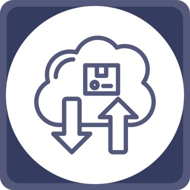 Bulut simgesinin vektör illüstrasyonu