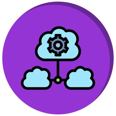 Bulut. Web simgesi basit illüstrasyon