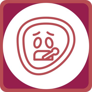 Ağlayan ikon vektör illüstrasyonu