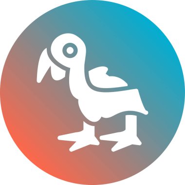 Ördek vektör simgesi. Web tasarımı, web tasarımı için basit vektör illüstrasyonu.