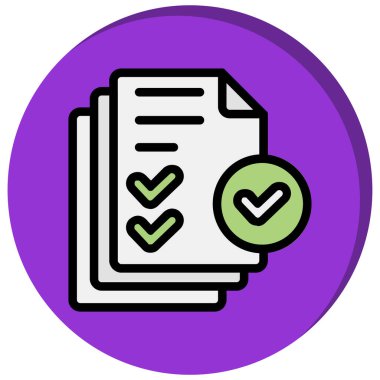 Belge. Web simgesi basit illüstrasyon