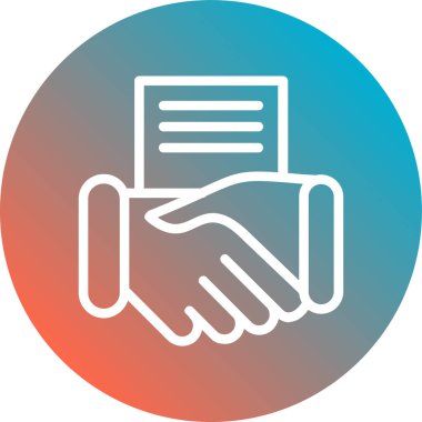 İş tokalaşma ikonu. vektör illüstrasyonu