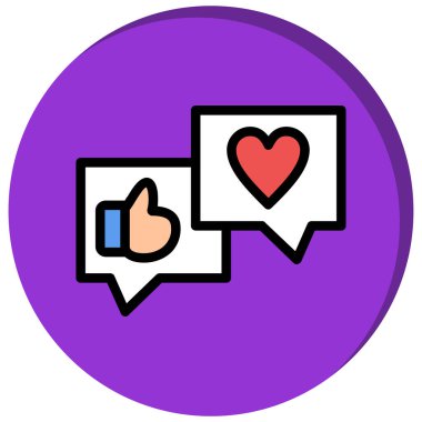 Simge vektörü gibi. Düz çizgi vektör simgesi. renk kontur sembolü resimlemesi