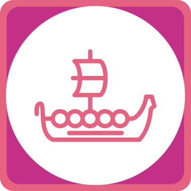 tekne ikonu vektör illüstrasyonu