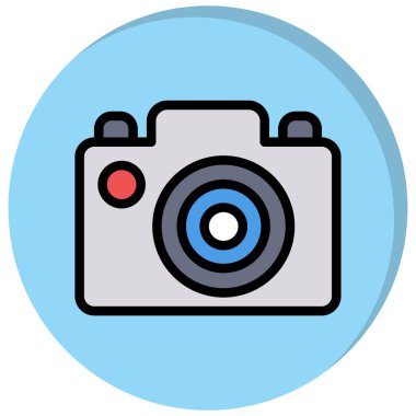 Kamera. Web simgesi basit illüstrasyon