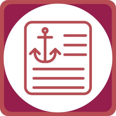 anchor simgesi, modern tasarım illüstrasyonu