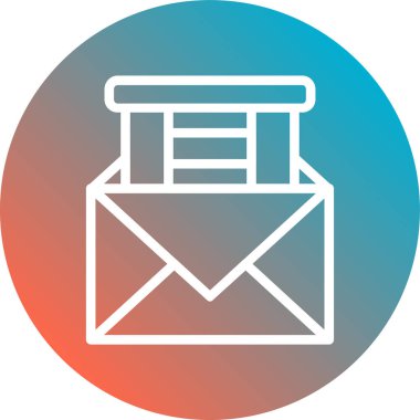 zarf harf simgesi, vektör illüstrasyon tasarımı