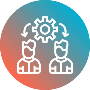 Takım çalışması modern simgesinin vektör çizimi