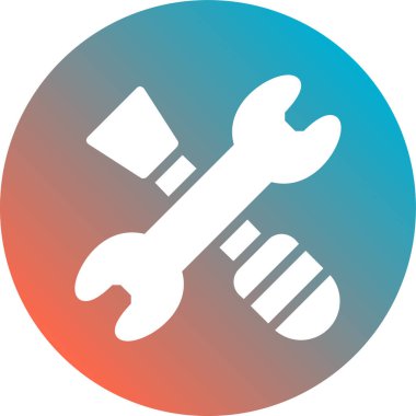 İngiliz anahtarı simgesi vektör illüstrasyonu