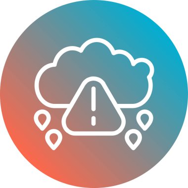 Bulut simgesi vektör illüstrasyonu