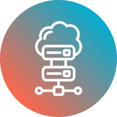 vektör bulut teknolojisi simgesi