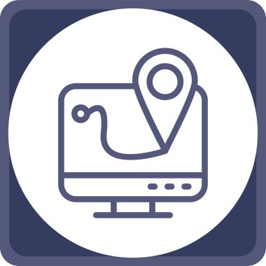 Bilgisayar. Web simgesi basit illüstrasyon