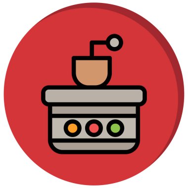 Kahve. Web simgesi basit illüstrasyon