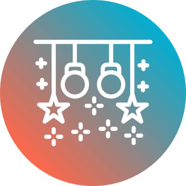 Bir Noel çelenginin vektör illüstrasyonu