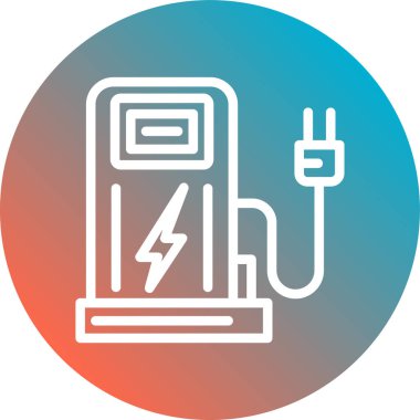 Elektrik dolgu simgesinin vektör illüstrasyonu