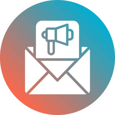 Mesaj var. Web simgesi basit illüstrasyon