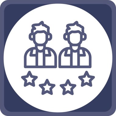 Müşteri servisi. Web simgesi basit illüstrasyon