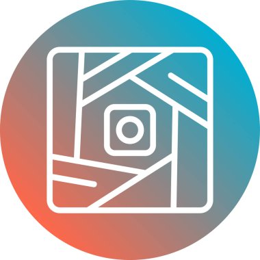 Bir kamera simgesinin vektör illüstrasyonu