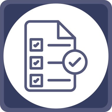 Kontrol listesi simgesinin vektör illüstrasyonu