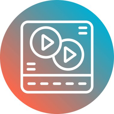 video kamera simgesi, vektör illüstrasyonu