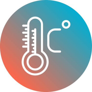 termometre simgesi vektör illüstrasyonu