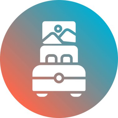 Bagaj düz vektör simgesi